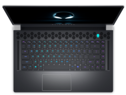 Alienware x15 R2 - Keyboard deck. (Image Source: Dell)