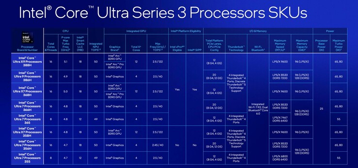 Only select Intel Panther Lake processors can use Intel's workstation GPU drivers.