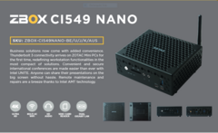 The CI549 Nano is a passively cooled mini PC made for businesses. (Source: ZOTAC)