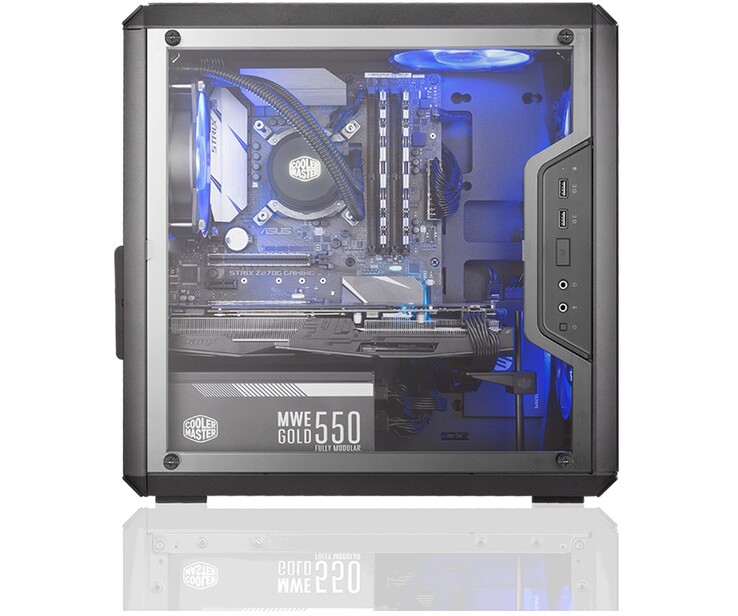 Cooler Master MasterBox Q300L micro-ATX computer case with components installed (Source: Cooler Master)