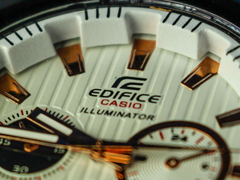 A close-up of the Casio Edifice logo