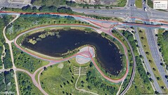 GNSS test route: lake circuit
