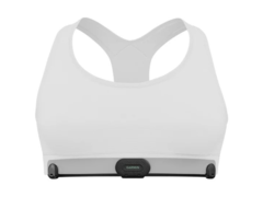 The Garmin HRM-Fit Heart Rate Monitor clips onto a sports bra. (Image source: Garmin)