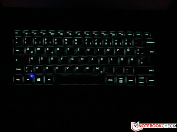 Keyboard illumination (maximum brightness level)