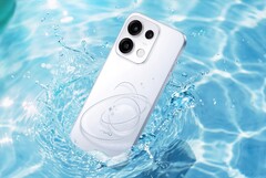 The Oppo Reno16 Pro has a strikingly decorated back.
