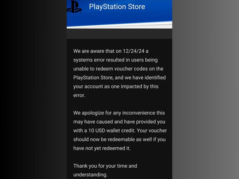 PlayStation Network holiday voucher compensation email (Image Source: PlayStation LifeStyle)