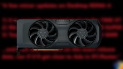 The AMD Radeon RX 7700 XT features 12 GB of GDDR6 VRAM and 54 Compute Units. (Source: AMD/Moore&#039;s Law Is Dead-edited)