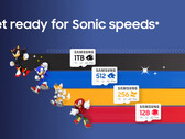 Samsung's new microSD cards have Sonic characters printed on them. (Image source: Samsung)