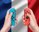 Switch Joy-Con controllers shown with French flag