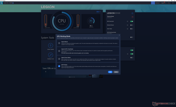 Vantage GPU modes. Changing these settings require rebooting