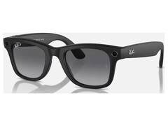 Black Ray-Ban Meta Gen 2 shown from the front on a white background, camera and capture LED in the front corners