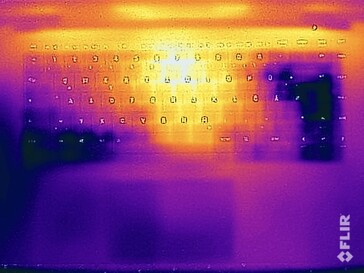 Surface temperatures top side (stress test)