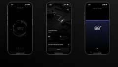 Tesla ride-hailing service UI (image: Tesla)
