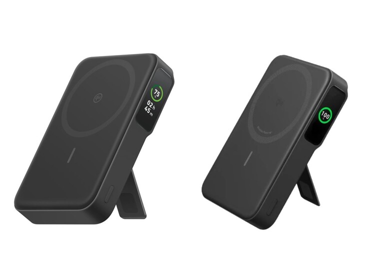 The new (left) and old (right) versions of the Anker MagGo Power Bank (10K)