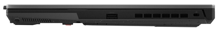 Right side: USB 3.2 Gen 1 (USB-A), slot for a cable lock