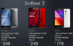 Asus Zenfone 2 configurations and prices in Europe