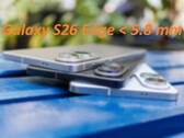 The Galaxy S26 Edge is reportedly 5% thinner than the Galaxy S25 Edge pictured here. (Image source: Notebookcheck, edited)