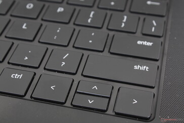 Full-size Shift key at the expense of smaller Up/Dn arrow keys