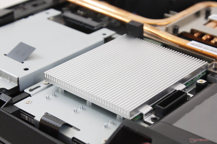 The 3x M.2 bays sit underneath the dedicated heat sink. All three M.2 drives must be removed first before accessing the second 2.5-inch SATA III bay