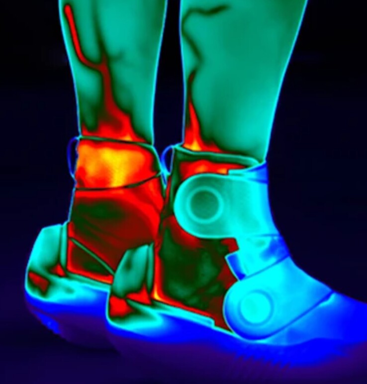 The Hyperboot heats deep into the the ankle and achilles to improve blood flow. (Image source: Hyperice)