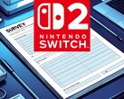 Switch 2 logo is shown above mockup of Nintendo survey (Image source: Nintendo of America with edits)