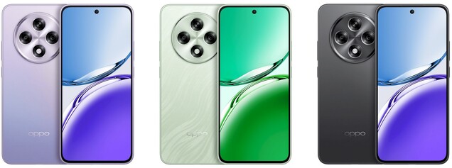 Oppo offers the A3 in three colorways. (Image source: Oppo)