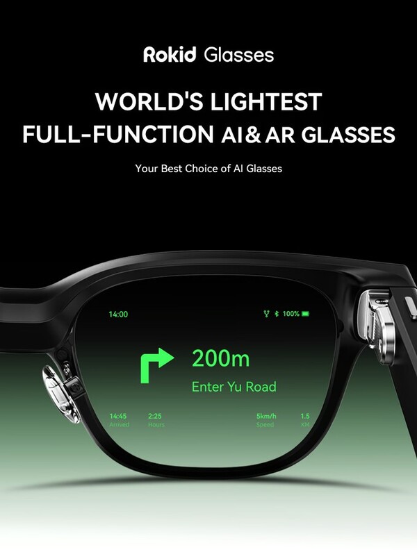 The Rokid Glasses have dual micro-LED displays. (Image source: Rokid)