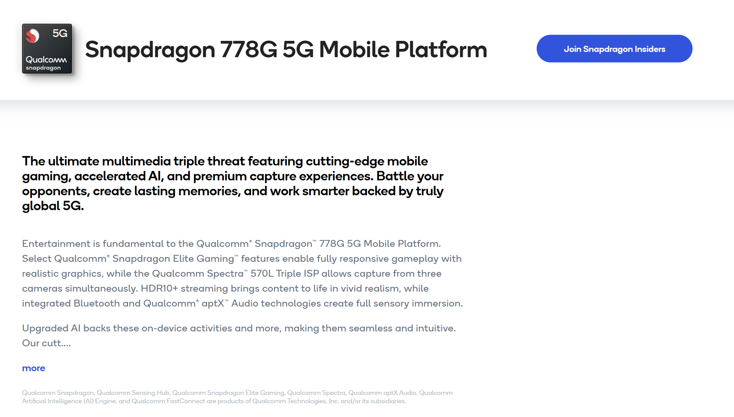 Snapdragon 778g сравнения