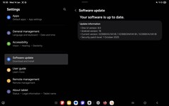 Samsung Galaxy Tab A11+: Software update