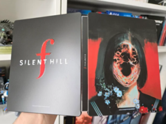 A picture of the Silent Hill f steelbook (image source r/gamecollecting)