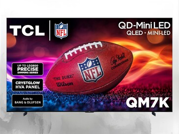 Front of 98-inch TCL QM7K Mini LED TV shown (Image source: Amazon)