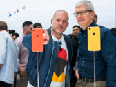 We probably won't be seeing photos of Cook and Ive together like this in future. (Source: Apple)