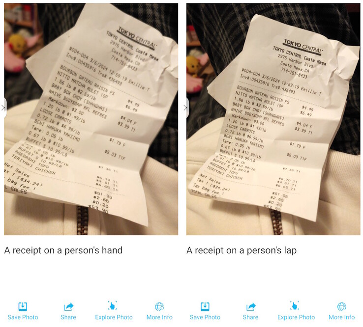 The app can get confused in its description if the image shifts slightly. (Source: Notebookcheck)