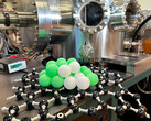 A highly scaled up model of ruthenium on a graphite layer (Image source: University of Nottingham)