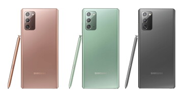 The Galaxy Note 20 in three colours. (Image source: Ishan Agarwal)