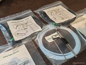 Cables and hoses are labeled, and printed instructions are included