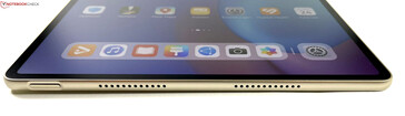 Left: power button with fingerprint sensor, speaker