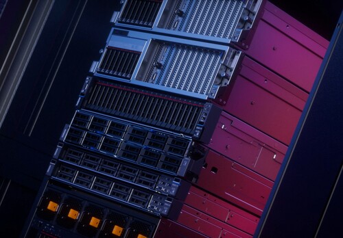 Closeup of Lenovo AI server