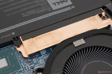 Unlike on the XPS 15, however, the battery must be removed first before the M.2 slots become accessible