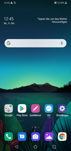 Default home screen