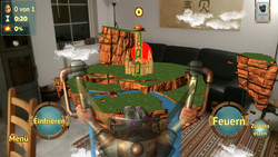 Slingshot Island: a virtual island under attack.