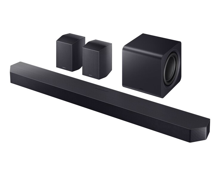 The HW-Q990H retains wireless rear speakers with upward-firing drivers and a dedicated subwoofer for full surround sound.