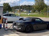 Porsche's upcoming Boxster EV has a peculiar charging port location that could actually prove quite convenient. (Image source: @Strombock on Twitter - edited)