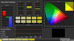 CalMAN: Color saturation (calibrated)