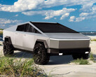 Cybertruck beats its own range with all-terrain tires (image: Tesla Baltic)