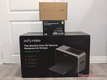 eufyMake E1, ink cartridges and cleaning kit, included tools.