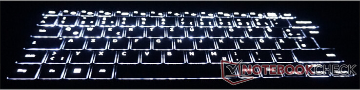 The keyboard backlight has three adjustable levels of lighting
