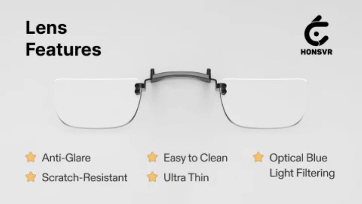 HonsVR prescription lenses can be fitted to the Xreal One Pro for users that need vision correction. (Image source: Xreal)