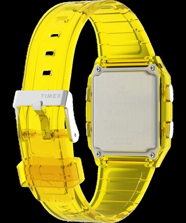 The buckle clasp of the Q Timex LCA x Fortnite watch band will never accidentally release. (Image source: Timex)