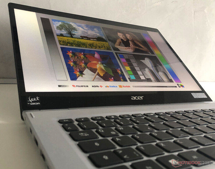 The screen can be viewed perfectly from almost any angle. This is especially important when using the device as a tablet.